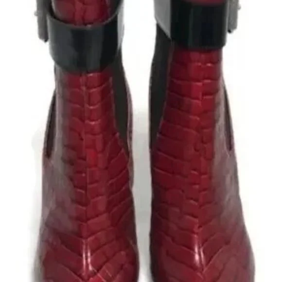 NEW Rag & Bone Wren Leather Booties In Red Sz 37.5 (US 7.5 ) $695 - Picture 5 of 7